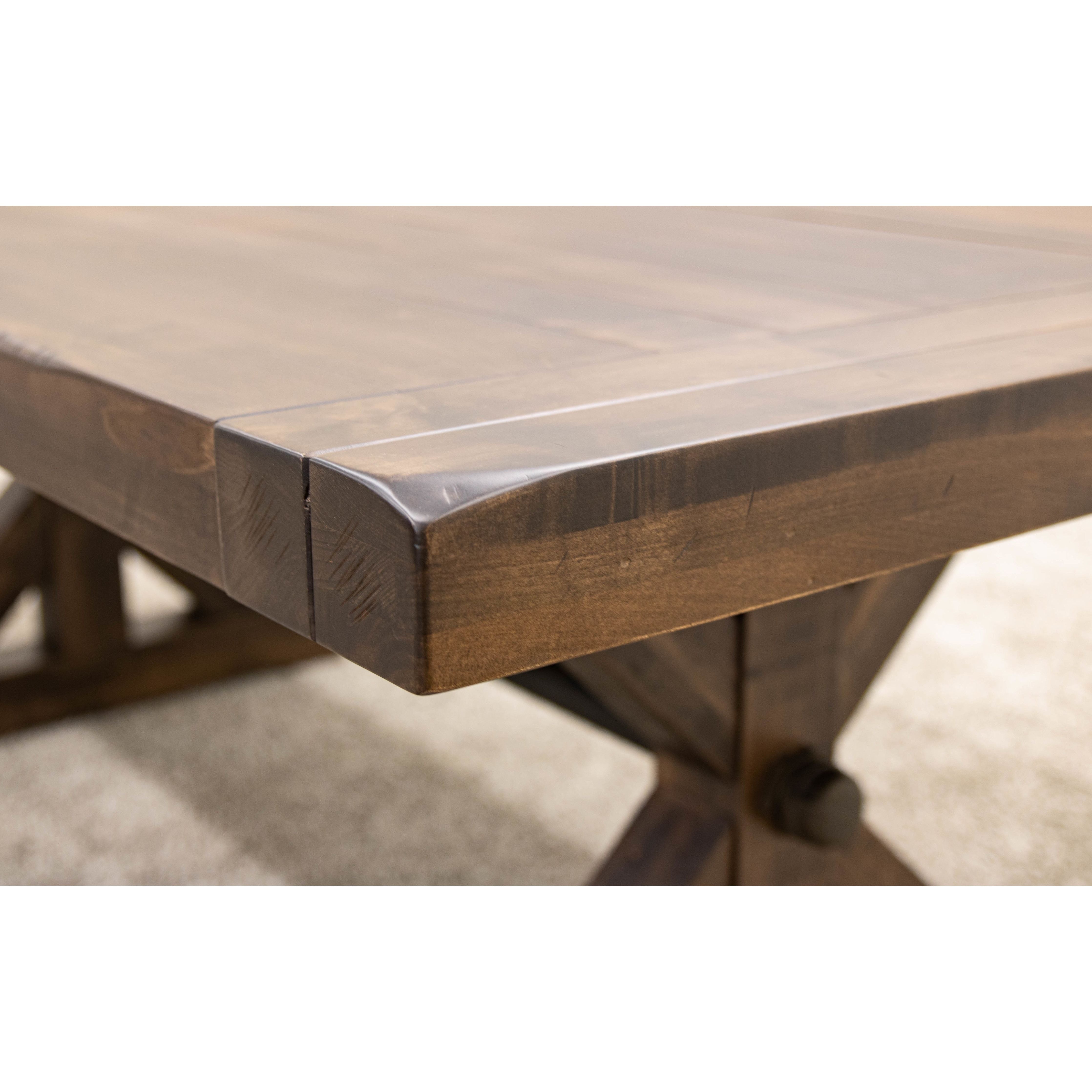 Auburn Trestle Table w/ Built Down Top