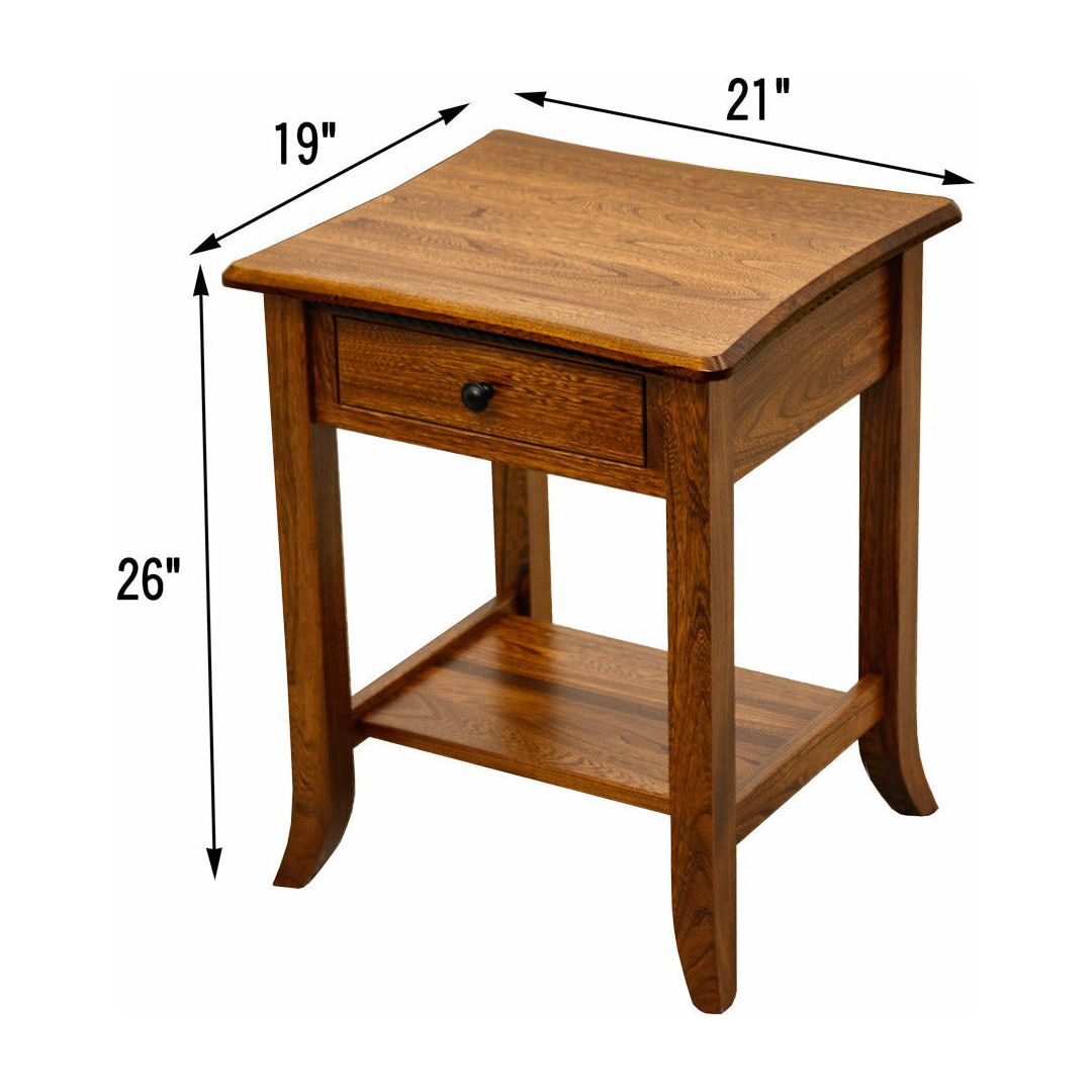 Plymouth Open Square Chairside End Table