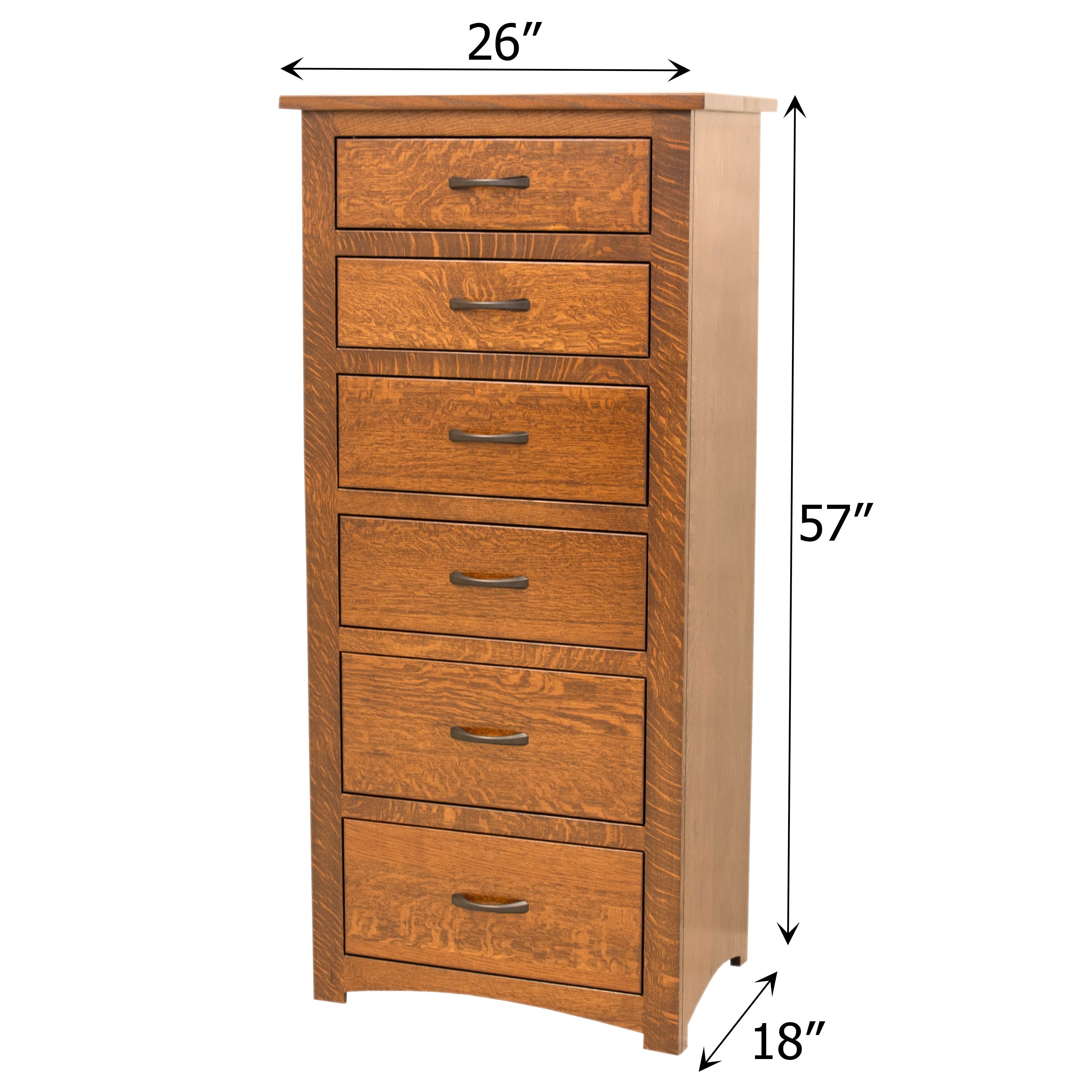 Craftsman Mission 6-Drawer Lingerie Dresser