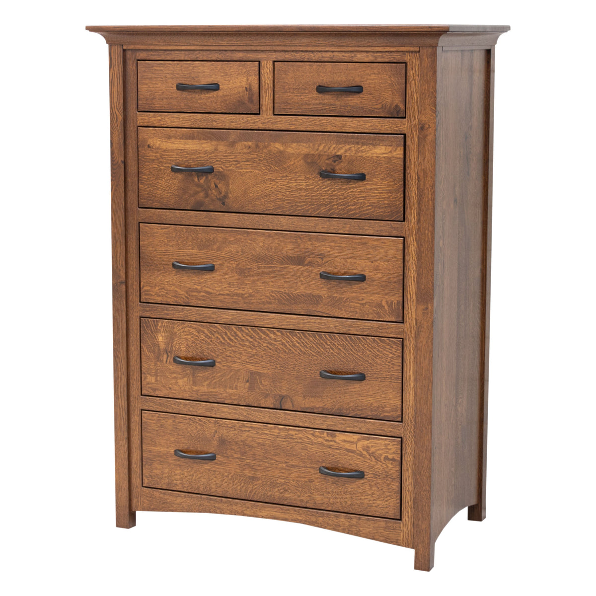 DCF Mission Quarter Sawn White Oak Chest of Drawers in Asbury Brown