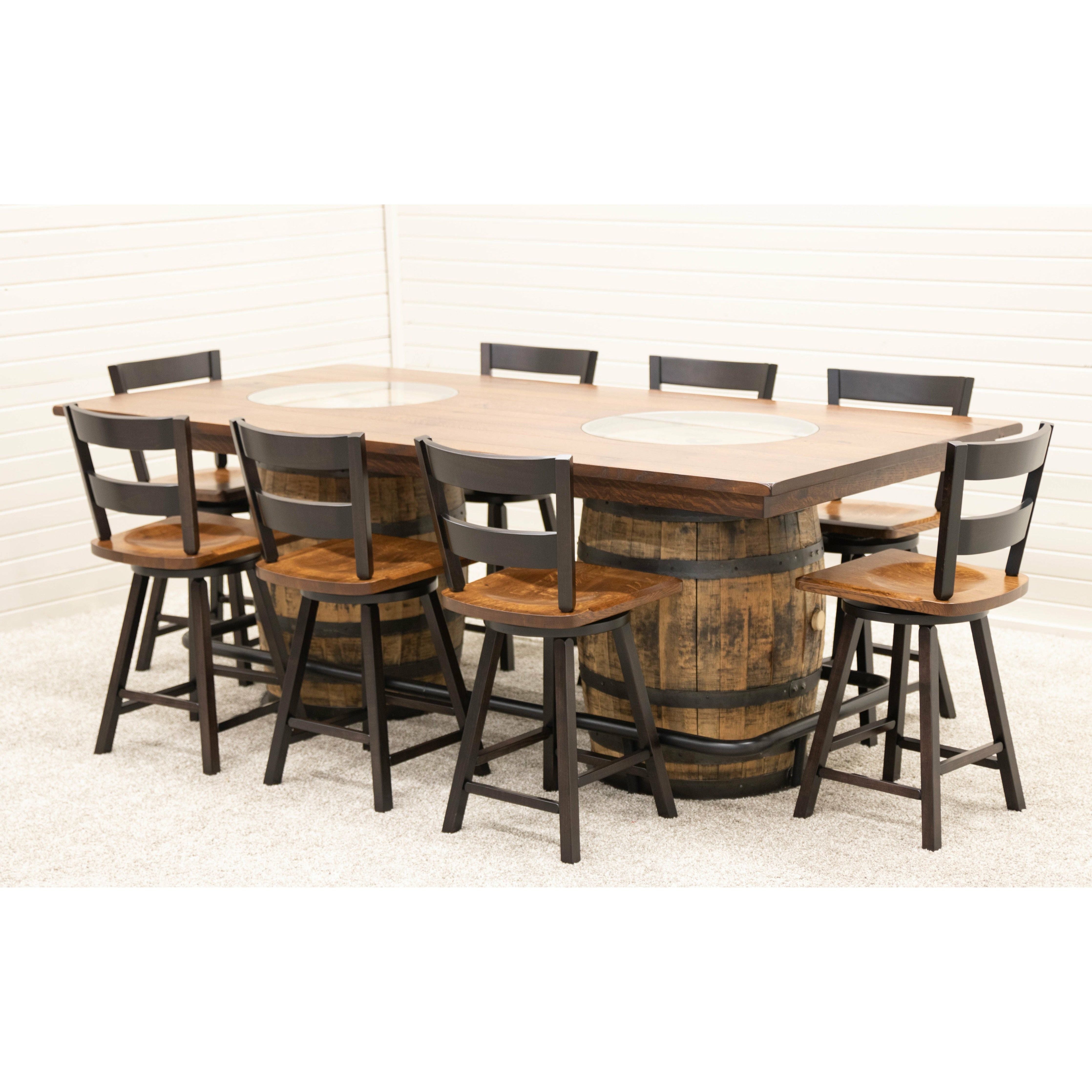 Whiskey Personalized Double Barrel Pub Table