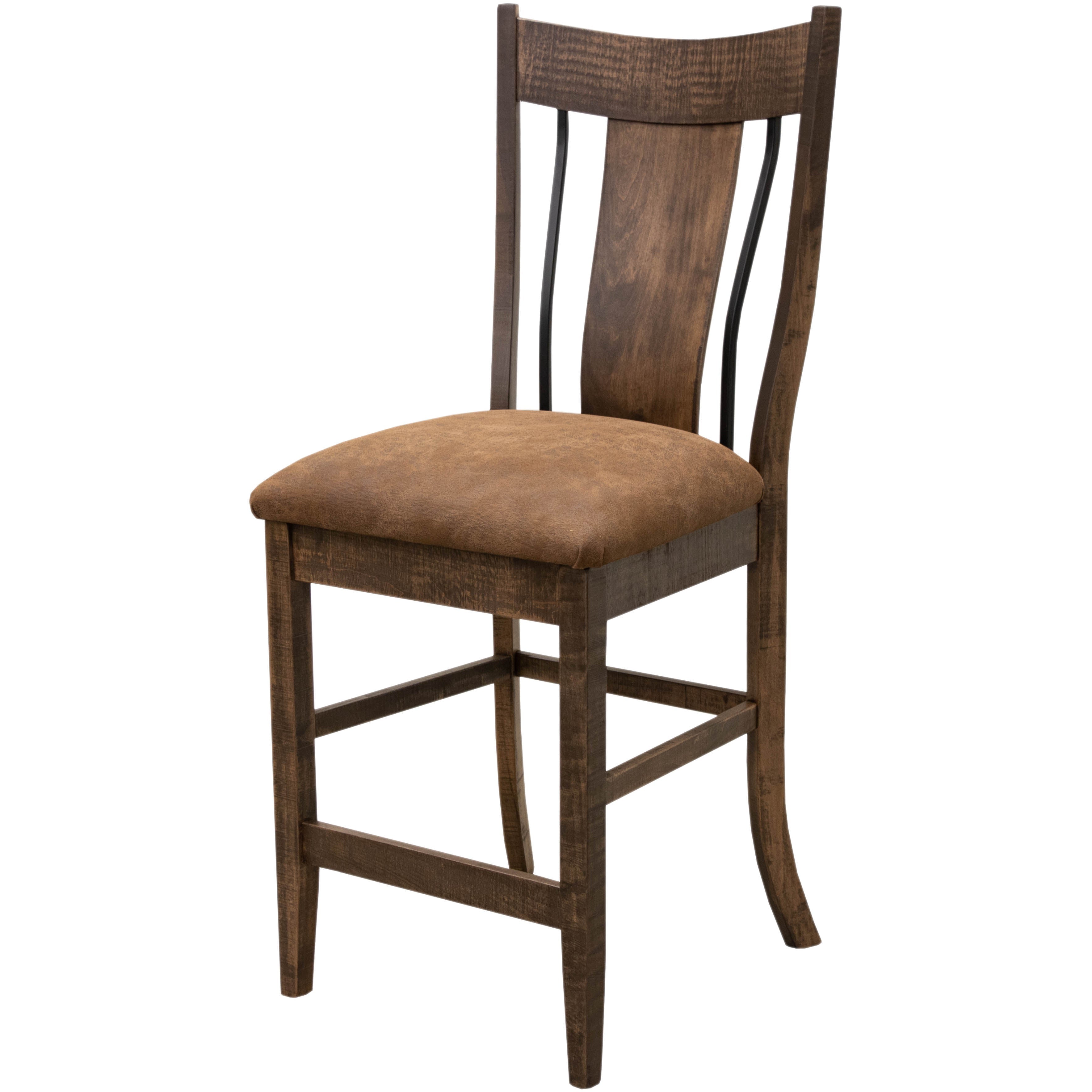 Eagle 24" Stationary Bar Chair w/ Fabric Seat