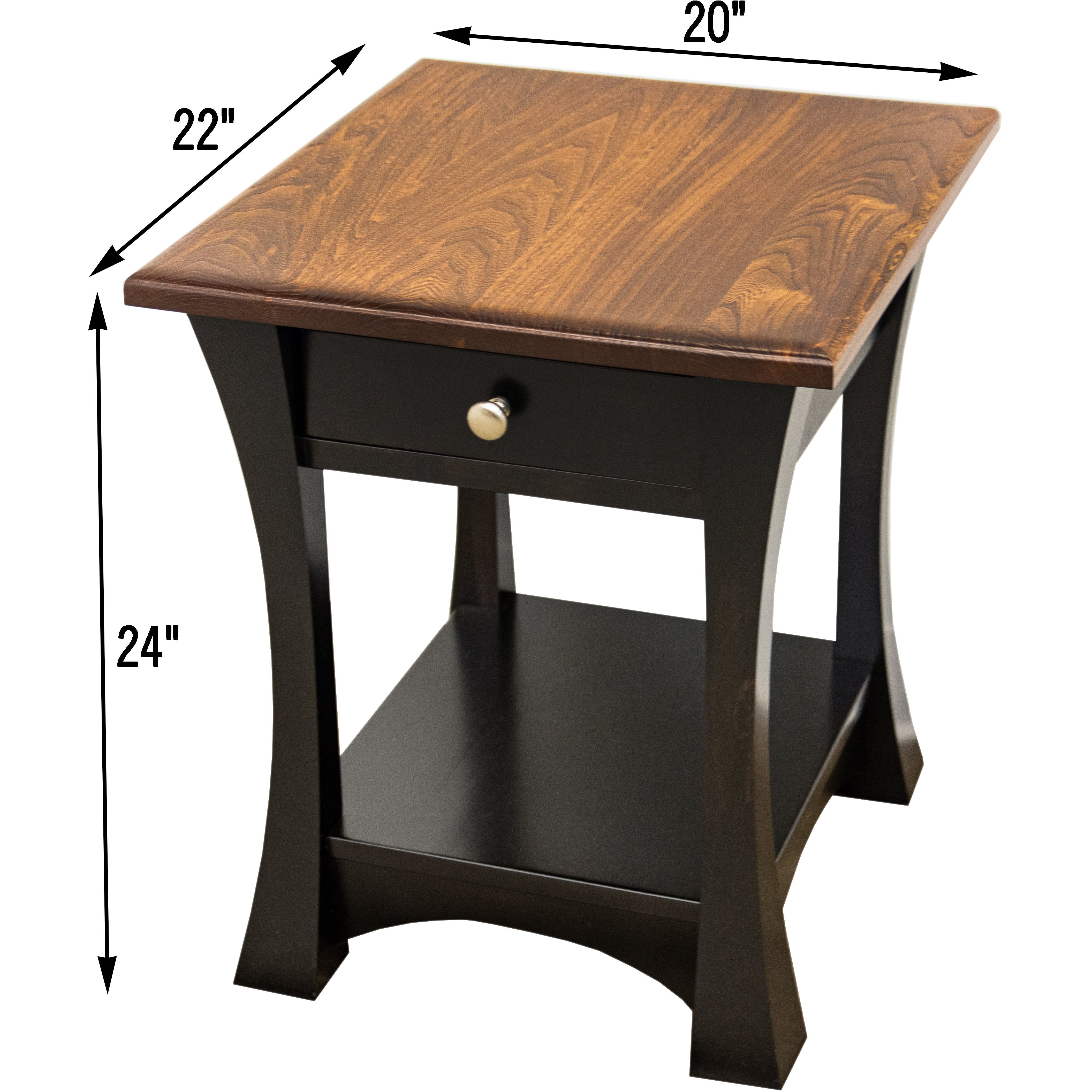 Brooklyn Large Square Open End Table