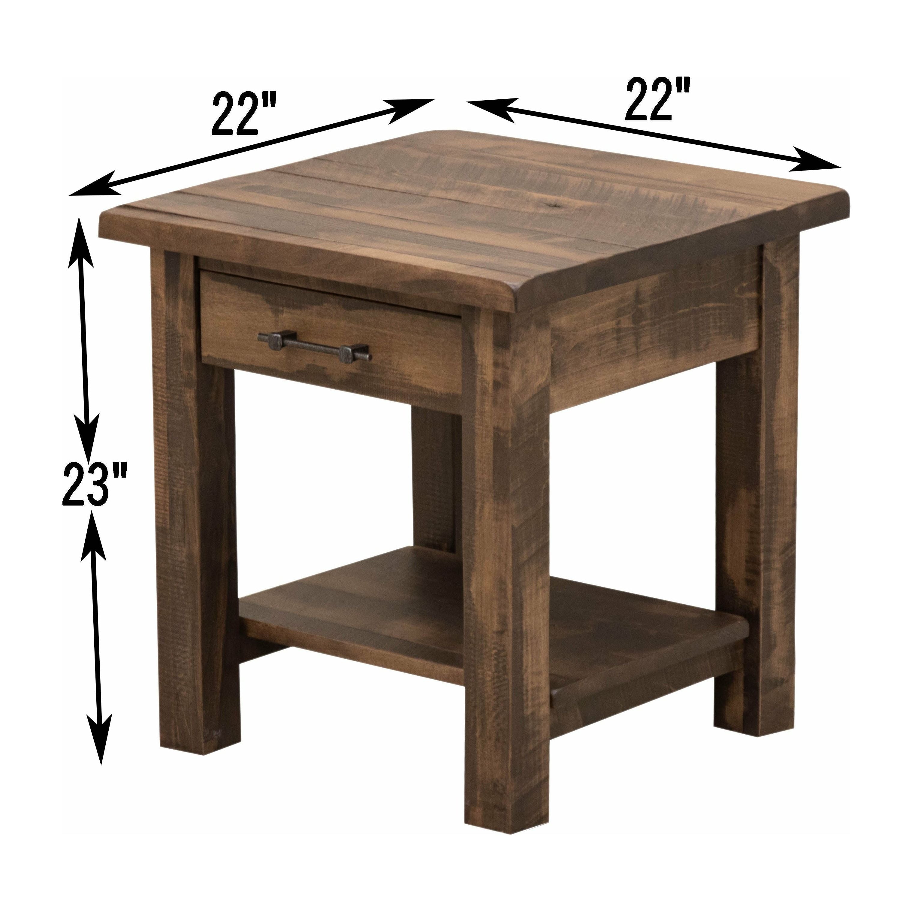 Milltown Large Square Open End Table