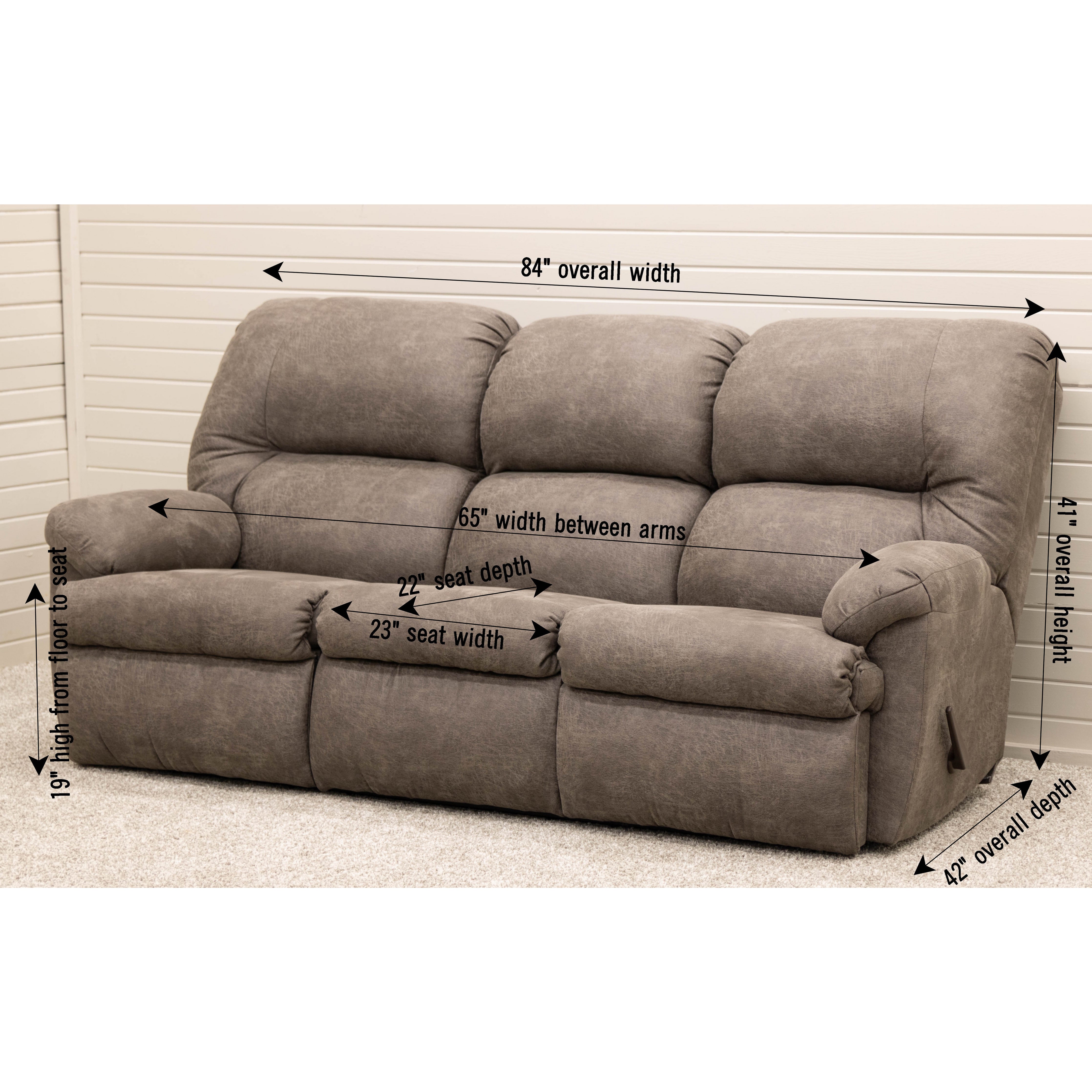 Floor discount recliner sofa