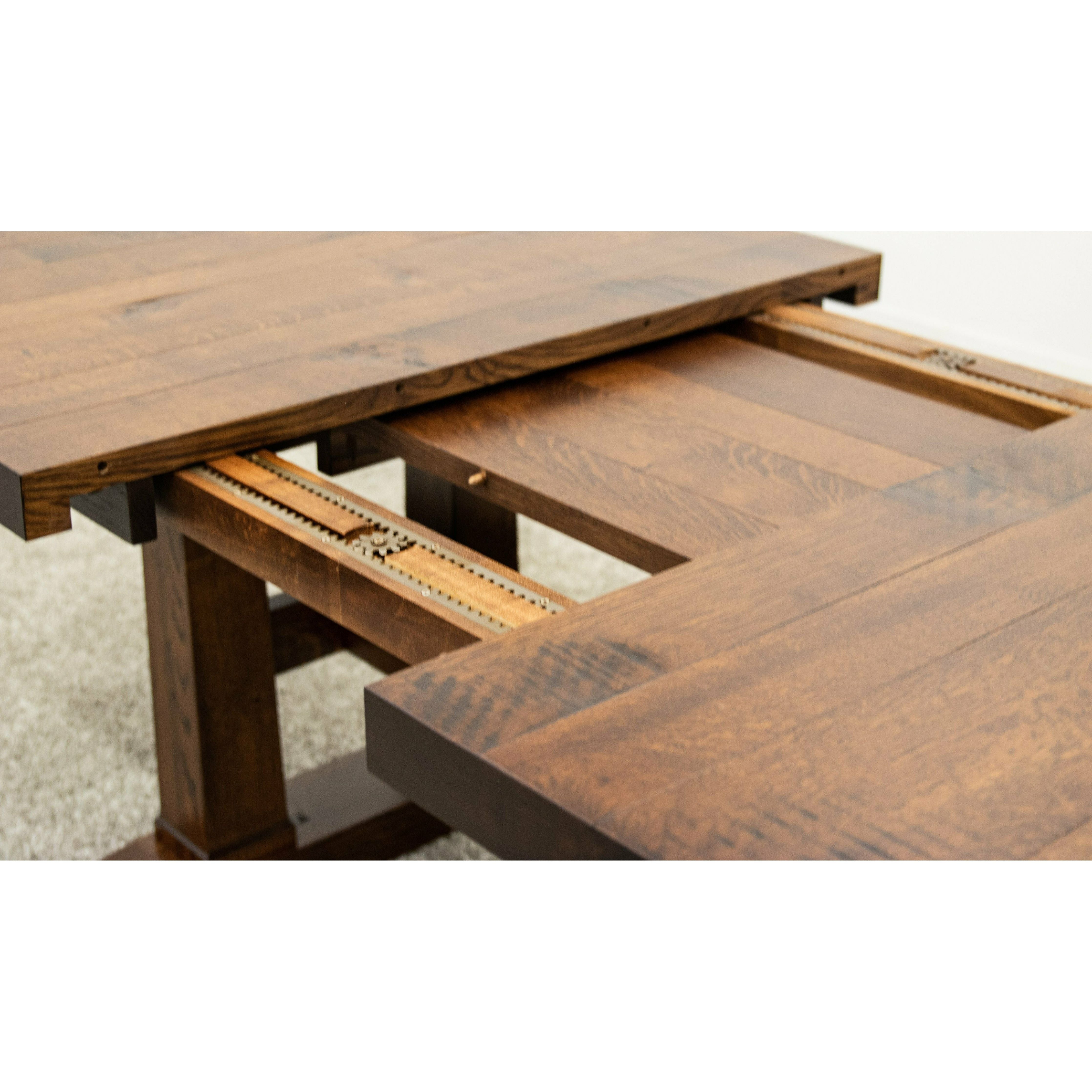 Rowan Trestle Table w/ Built Down Top