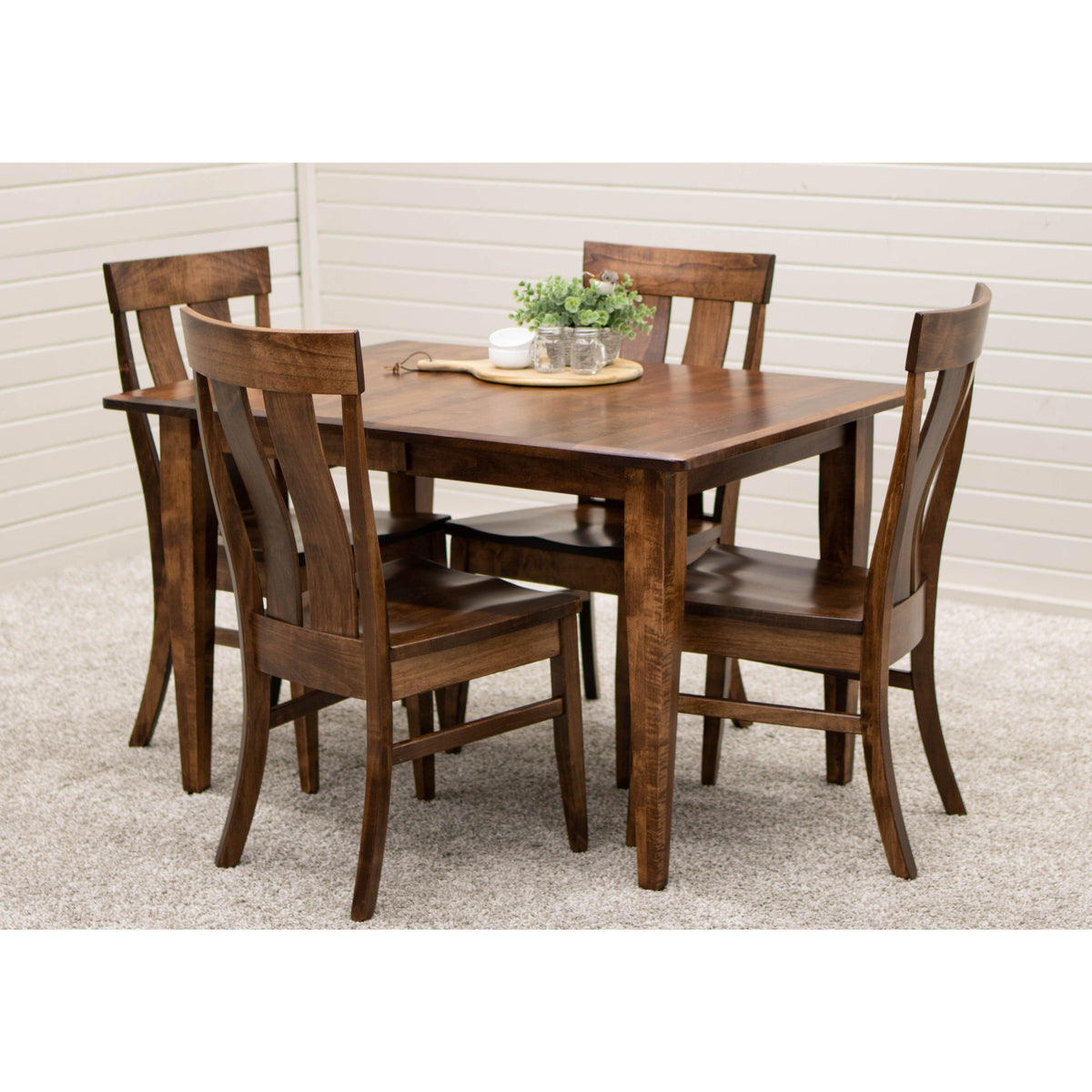Lakeland Shaker Solid Maple Wood Small Rectangle Kitchen Table