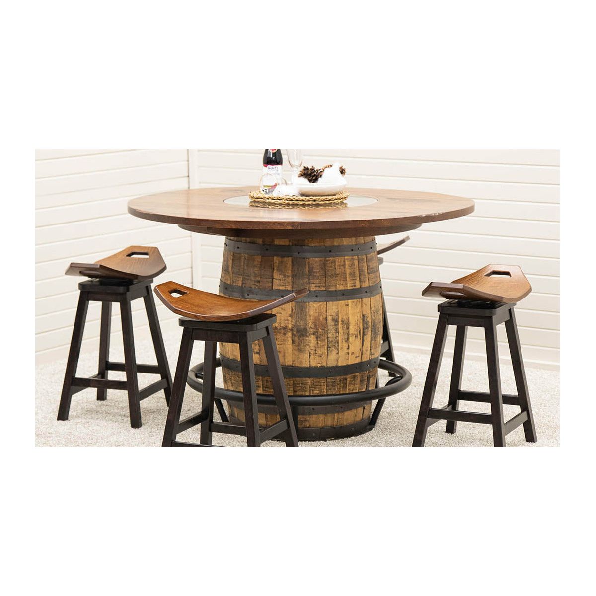 Whiskey Personalized Single Barrel Pub Table